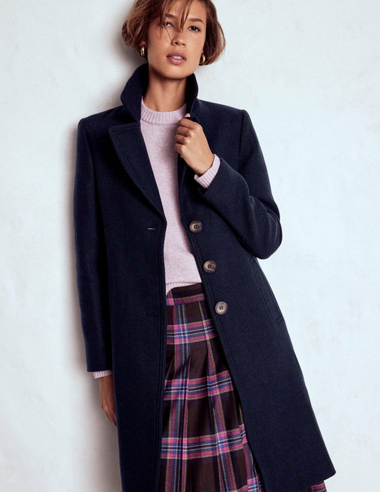 Boden Women Newport Wool Coat-Navy