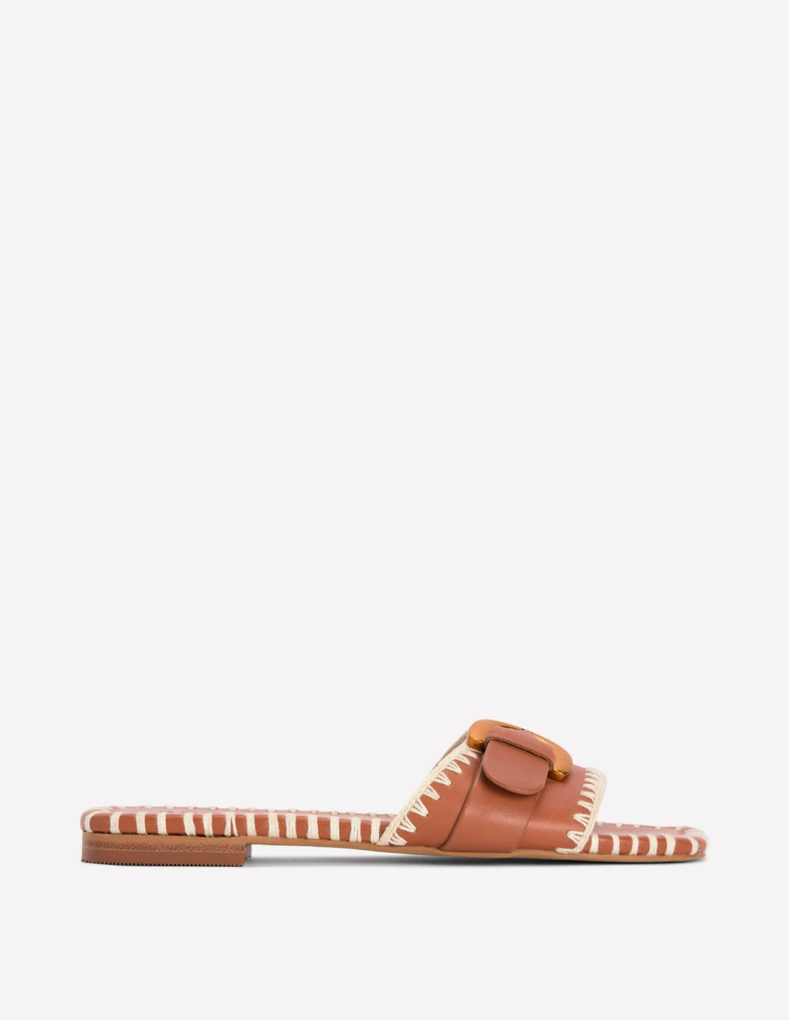 Boden Women Trim Detail Flat Sandal-Tan