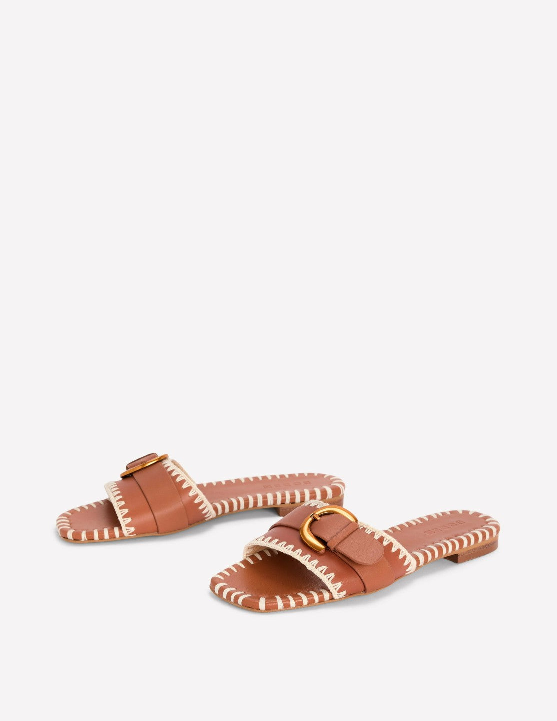 Boden Women Trim Detail Flat Sandal-Tan