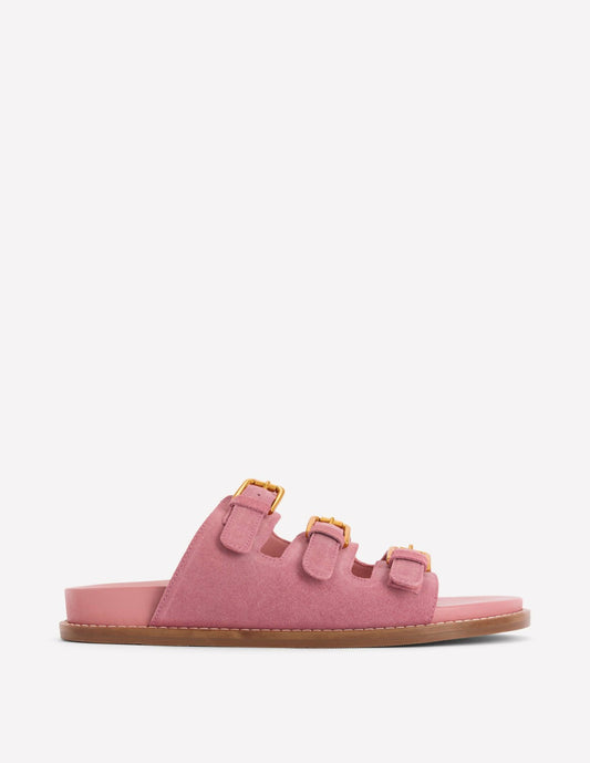Boden Women Triple Strap Footbed Sandal-Dusty Pink