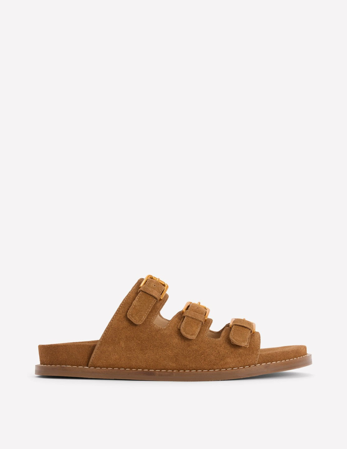 Boden Women Triple Strap Footbed Sandal-Tan
