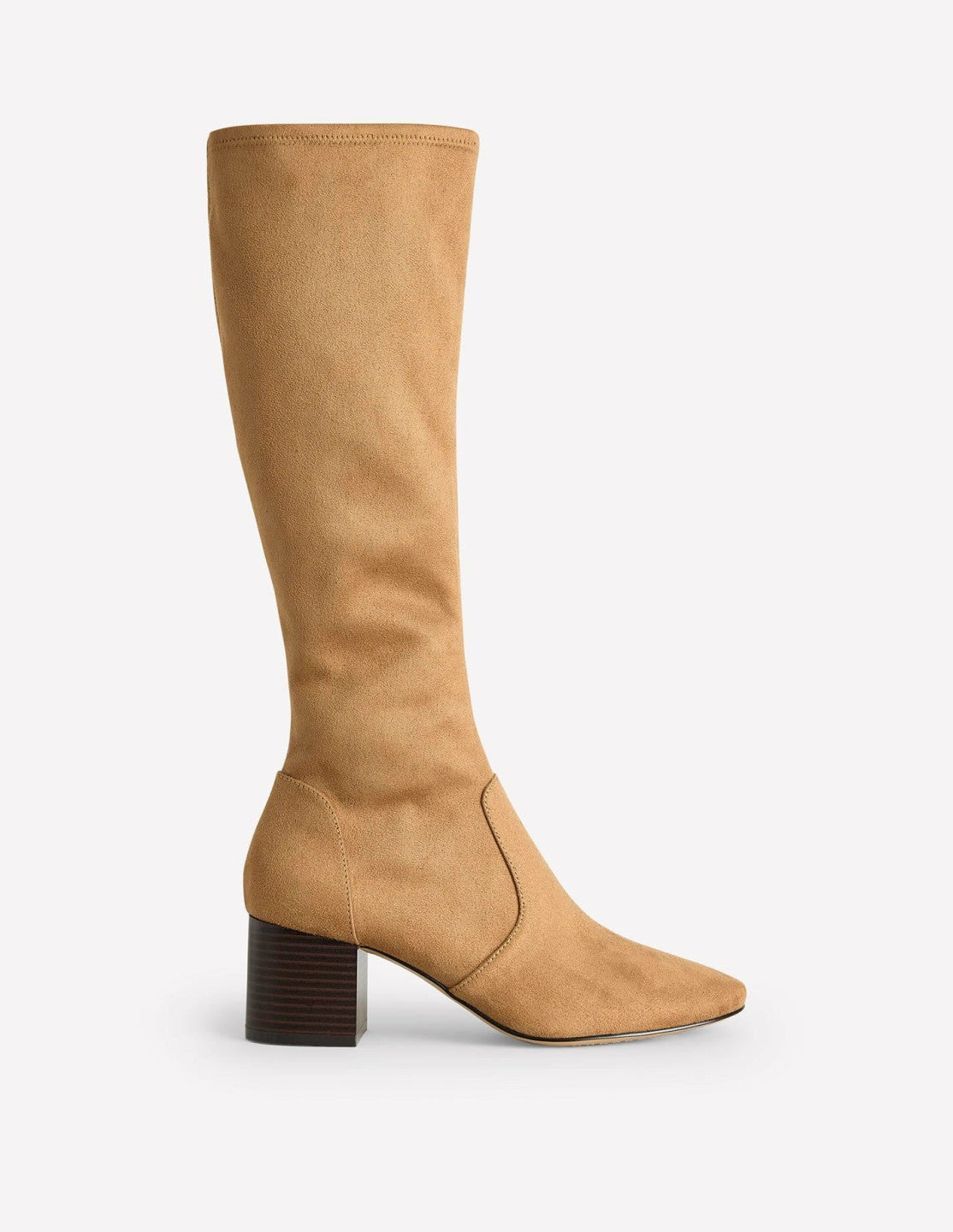 Boden Women Stretch Knee Heel Boots-Acorn