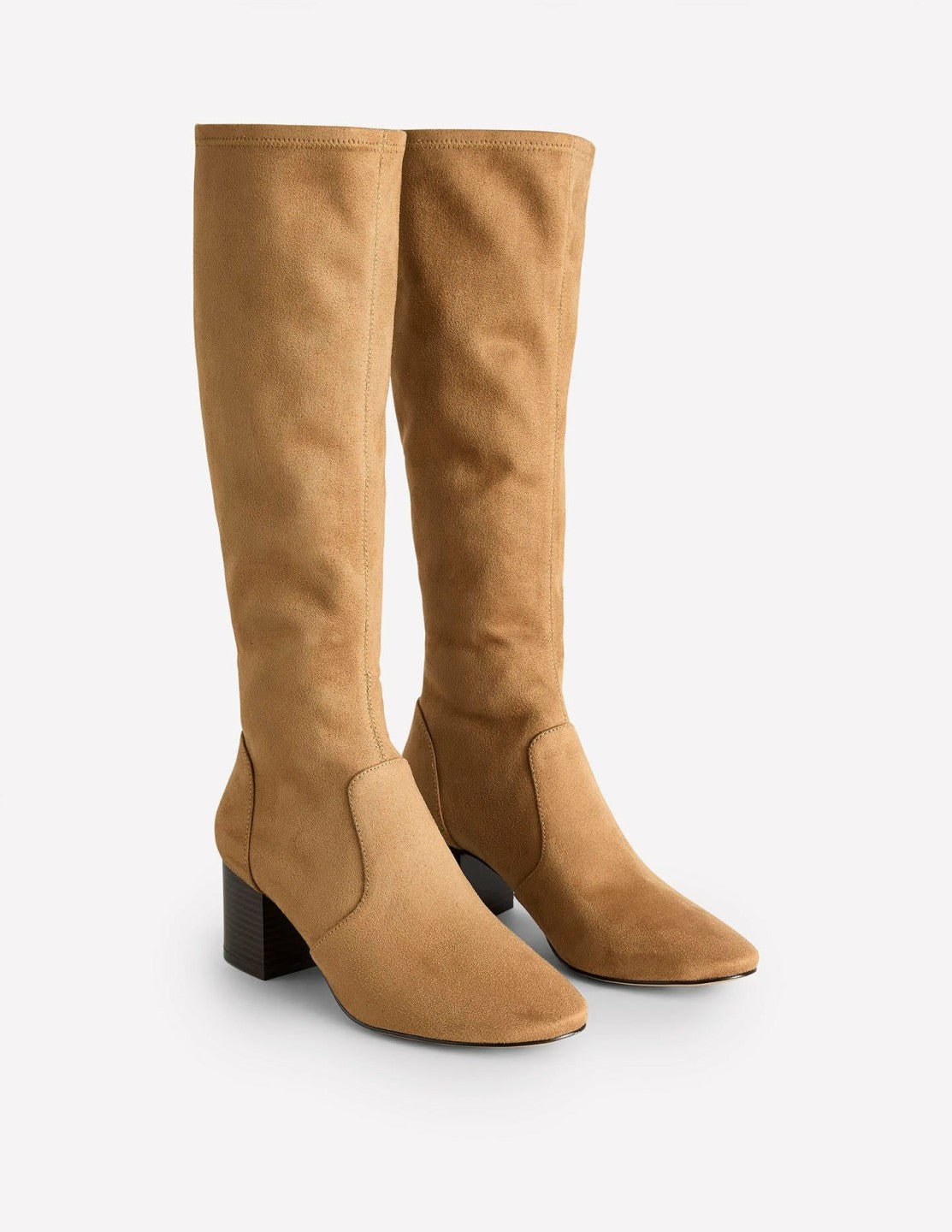 Boden Women Stretch Knee Heel Boots-Acorn