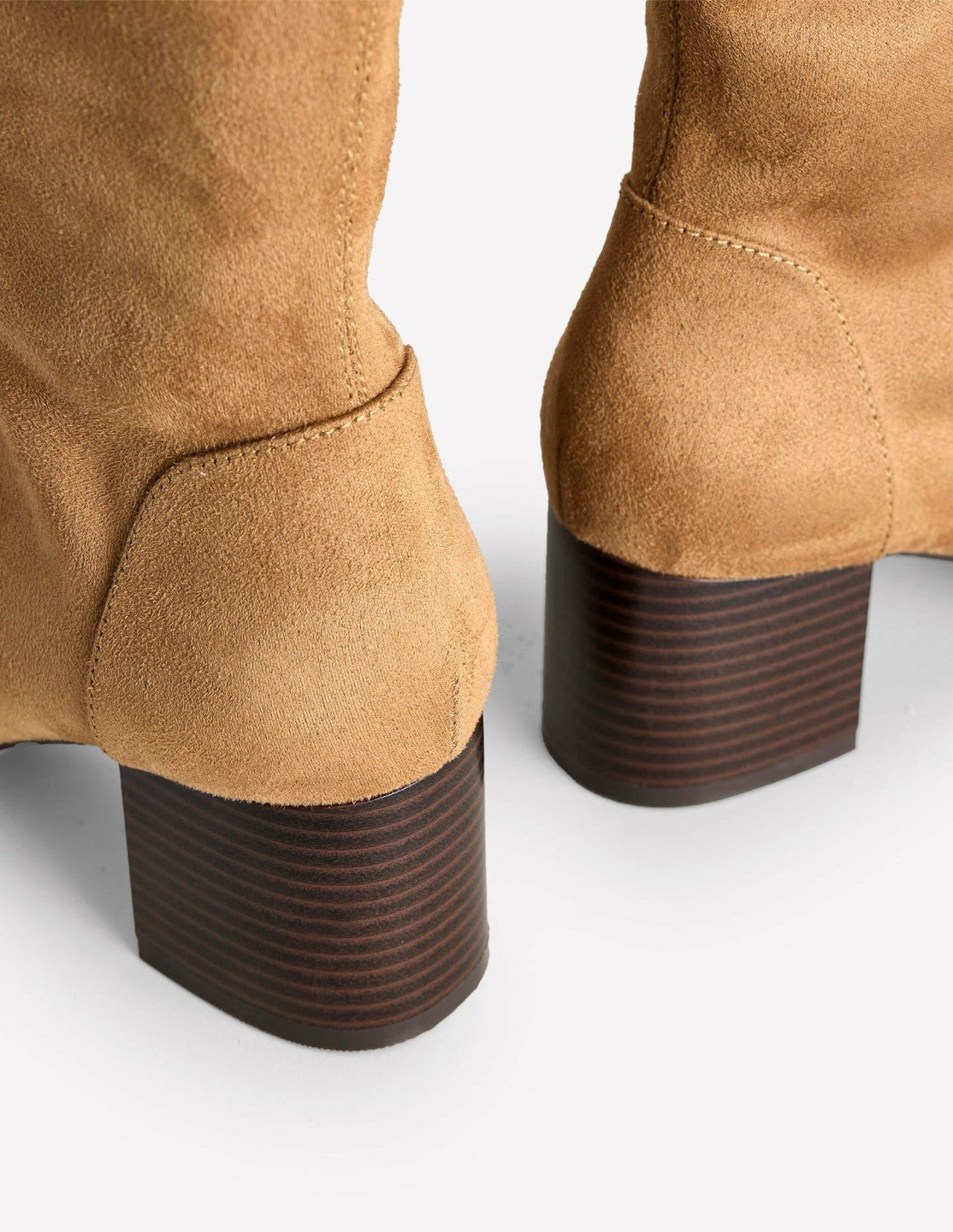 Boden Women Stretch Knee Heel Boots-Acorn