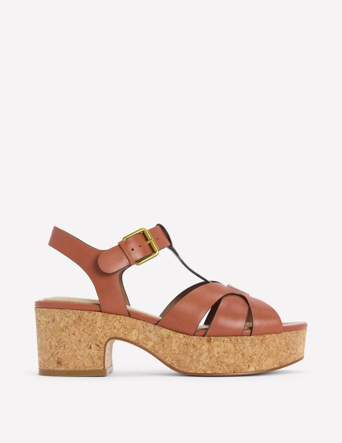 Boden Women T-bar Wedge Sandals-Tan