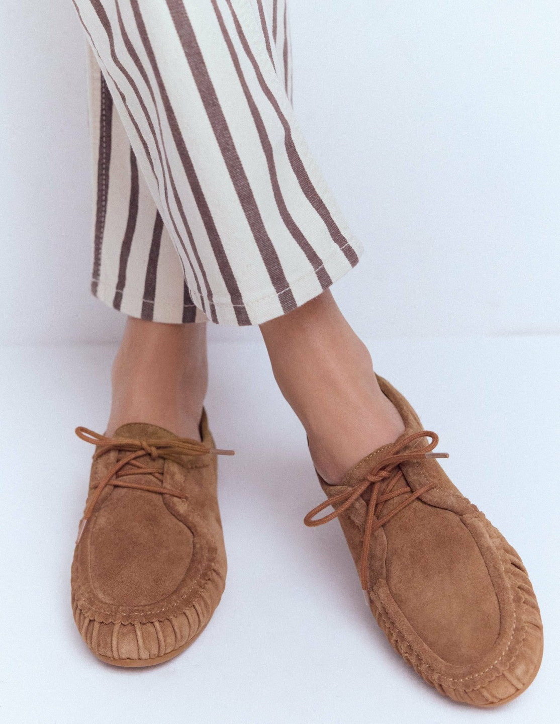 Boden Women Soft Boat Shoes-Tan