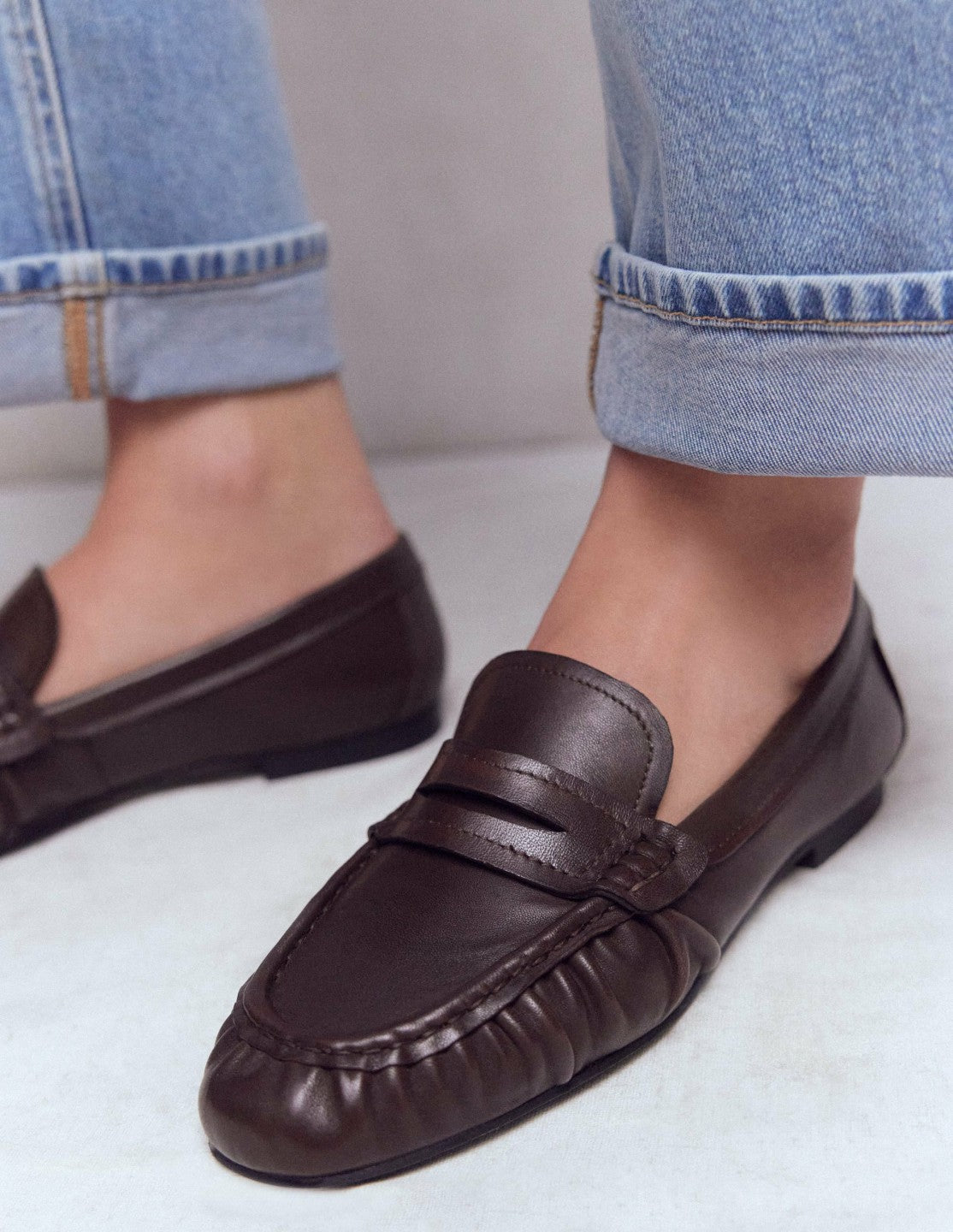 Boden Women Super Soft Flexi Loafer-Bitter Chocolate