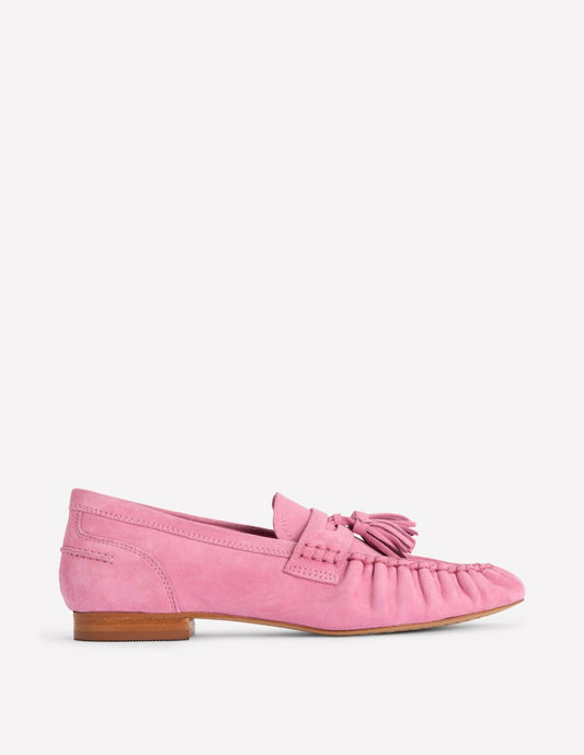 Boden Women Soft Ruched Loafers-Pink Parfait