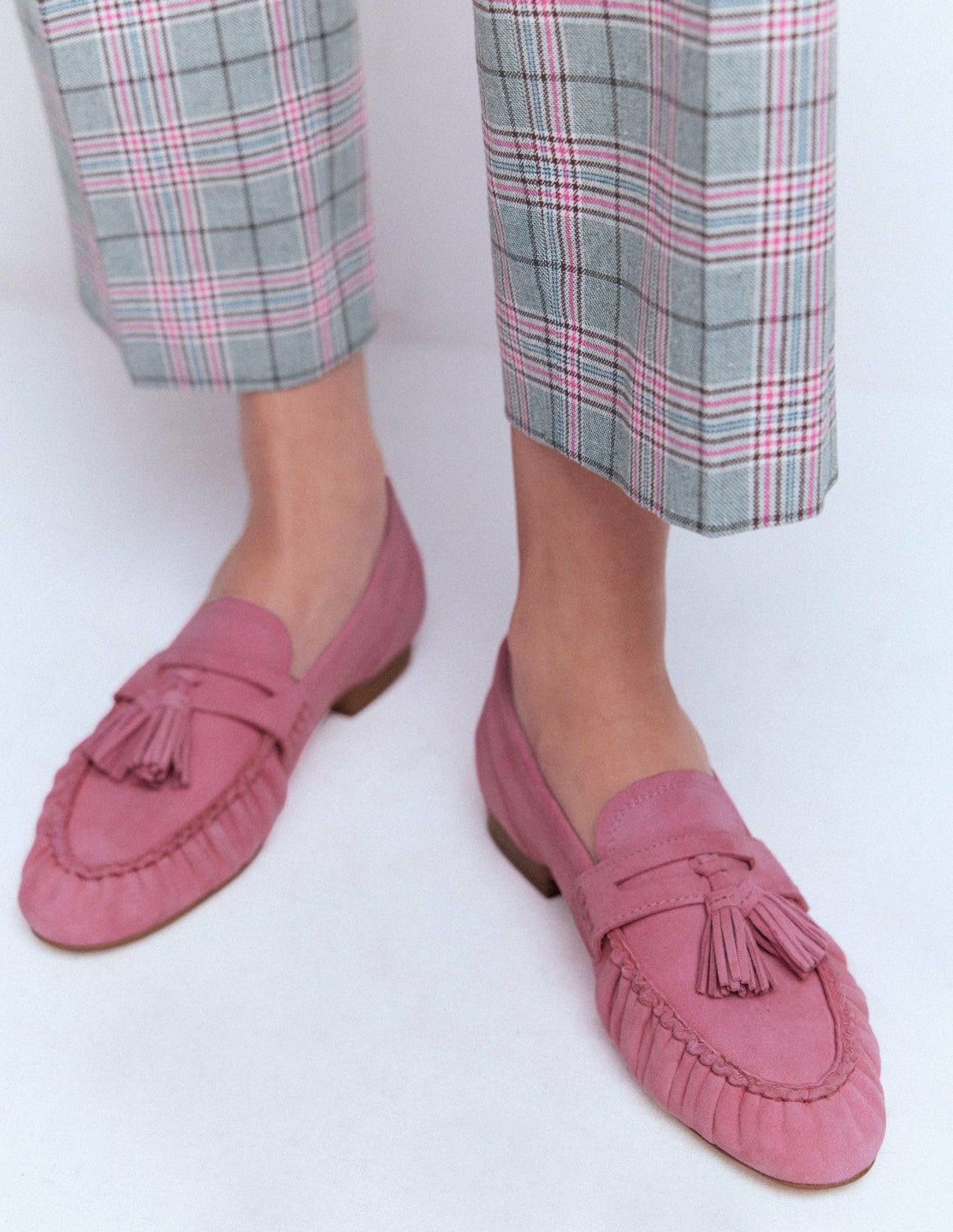 Boden Women Soft Ruched Loafers-Pink Parfait