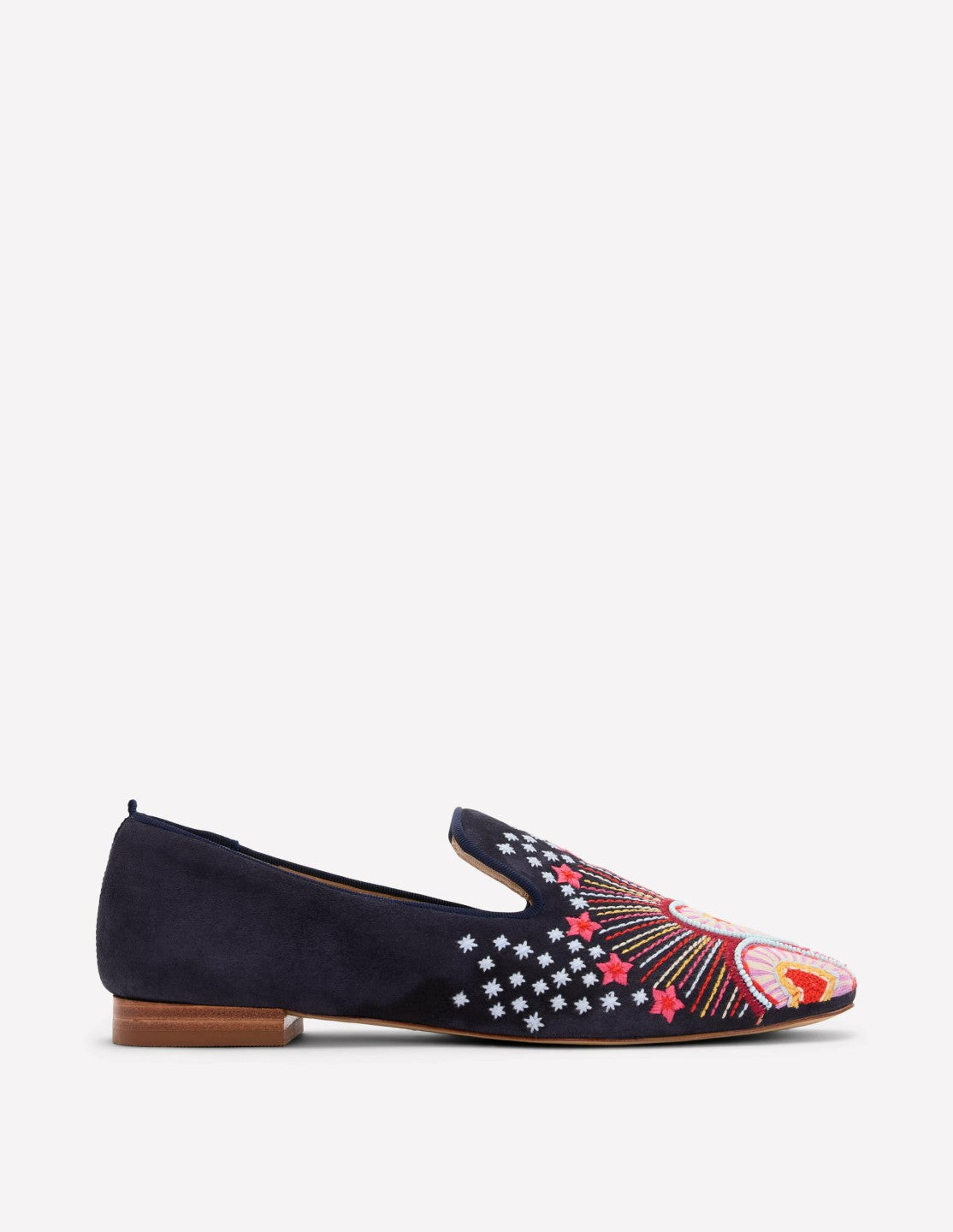 Boden Women Slipper Cut Loafers-Navy