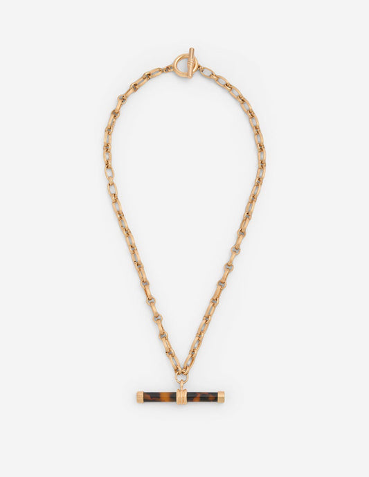 Boden Women Resin Interest T-bar Necklace-Classic Tort