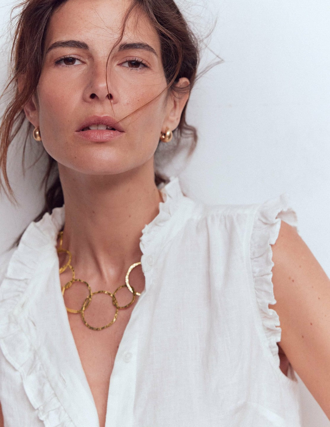 Boden Women Statement Circle Necklace-Gold Colour