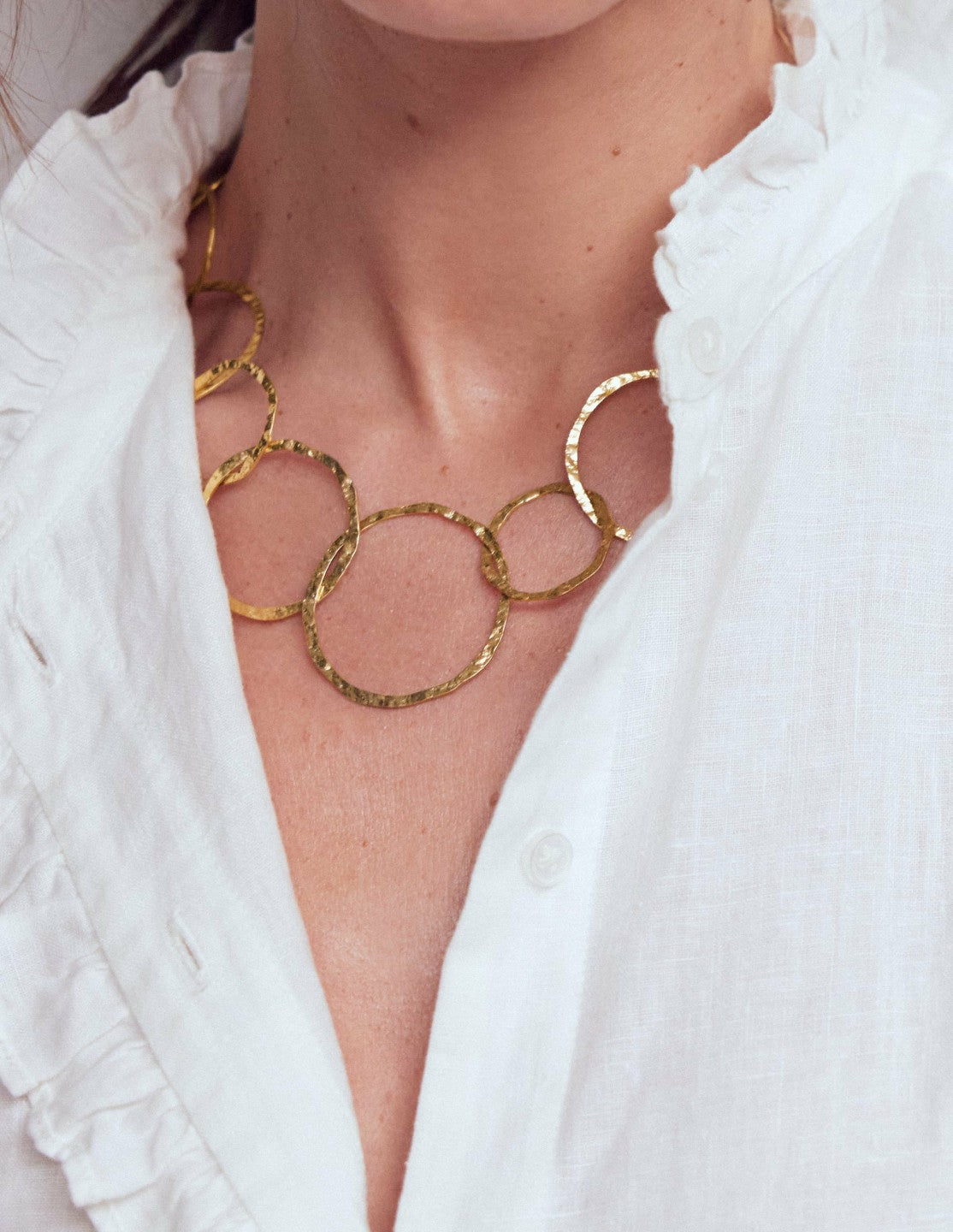 Boden Women Statement Circle Necklace-Gold Colour
