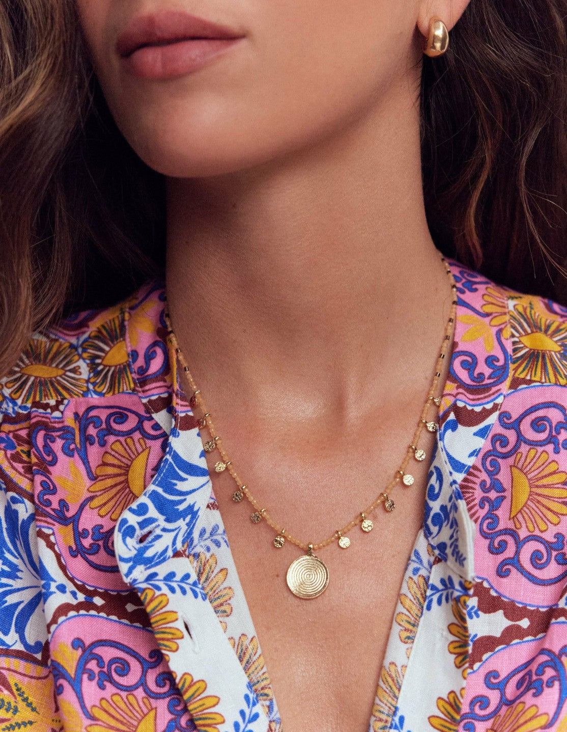 Boden Women Short Bead Strand Necklace-Gold