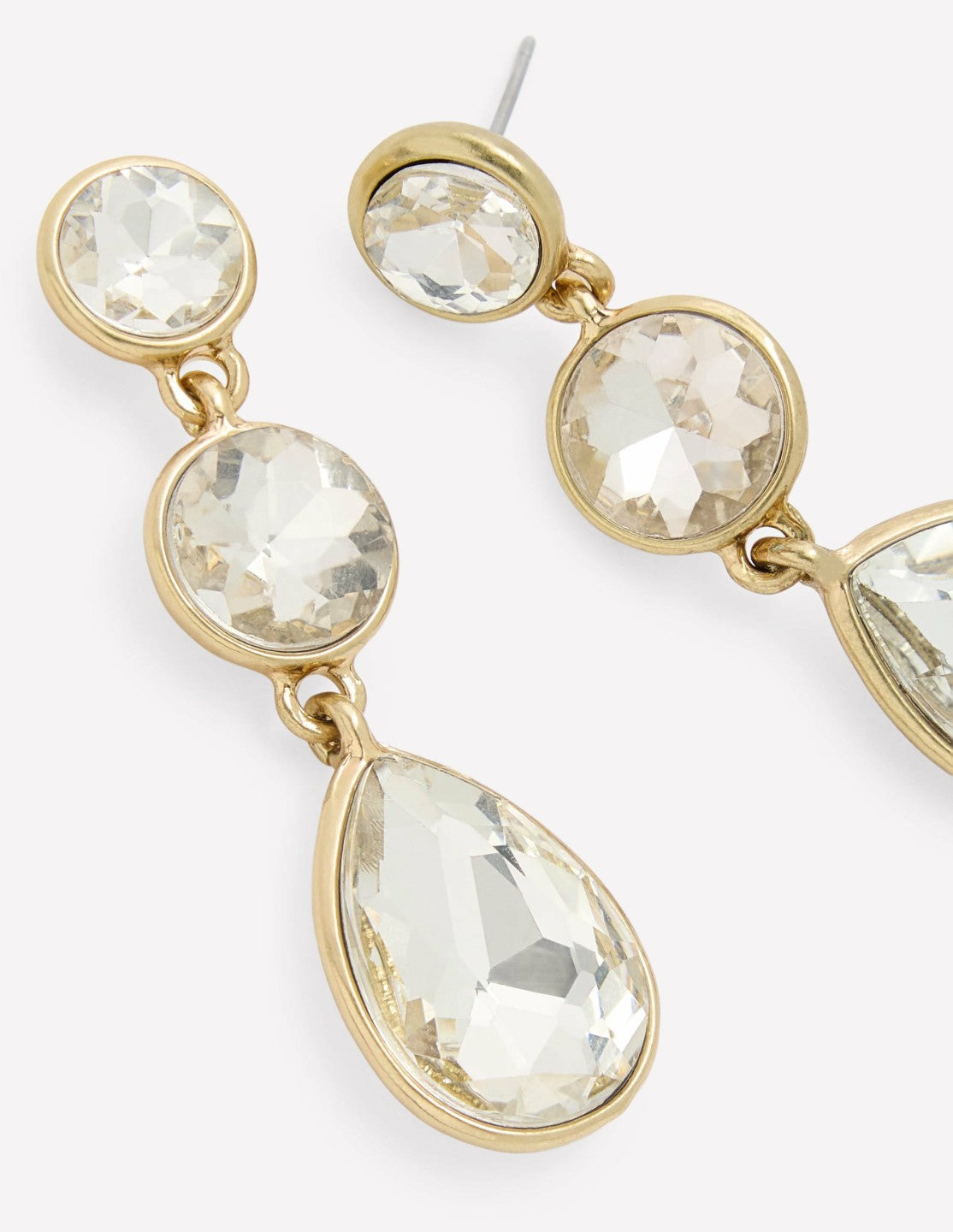 Boden Women Small Jewel Drop Earrings-Clear