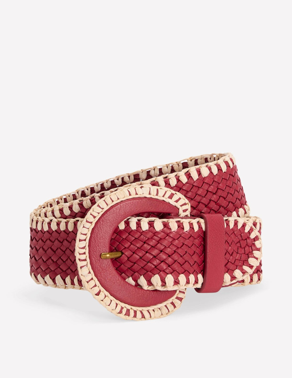 Boden Women Woven Stitch Belt-Winter Blush