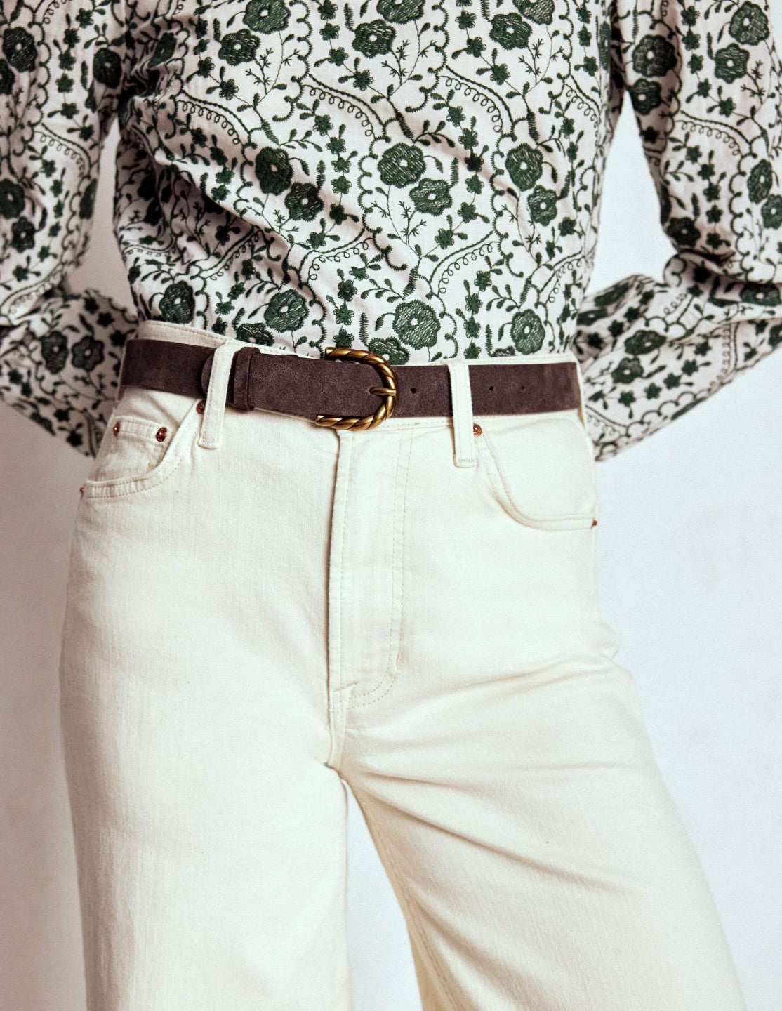 Boden Women Twist Buckle Belt-Brown