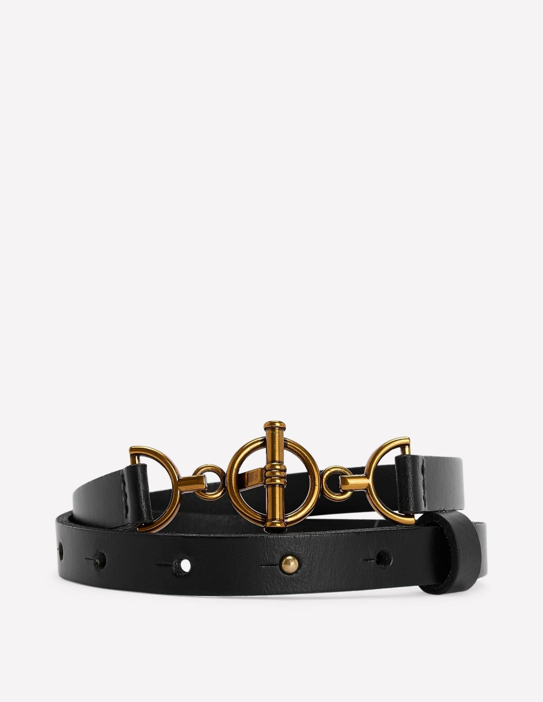 Boden Women T-bar Ring Belt-Black