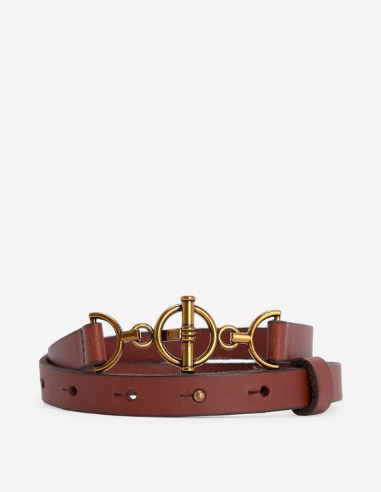 Boden Women T-bar Ring Belt-Tan
