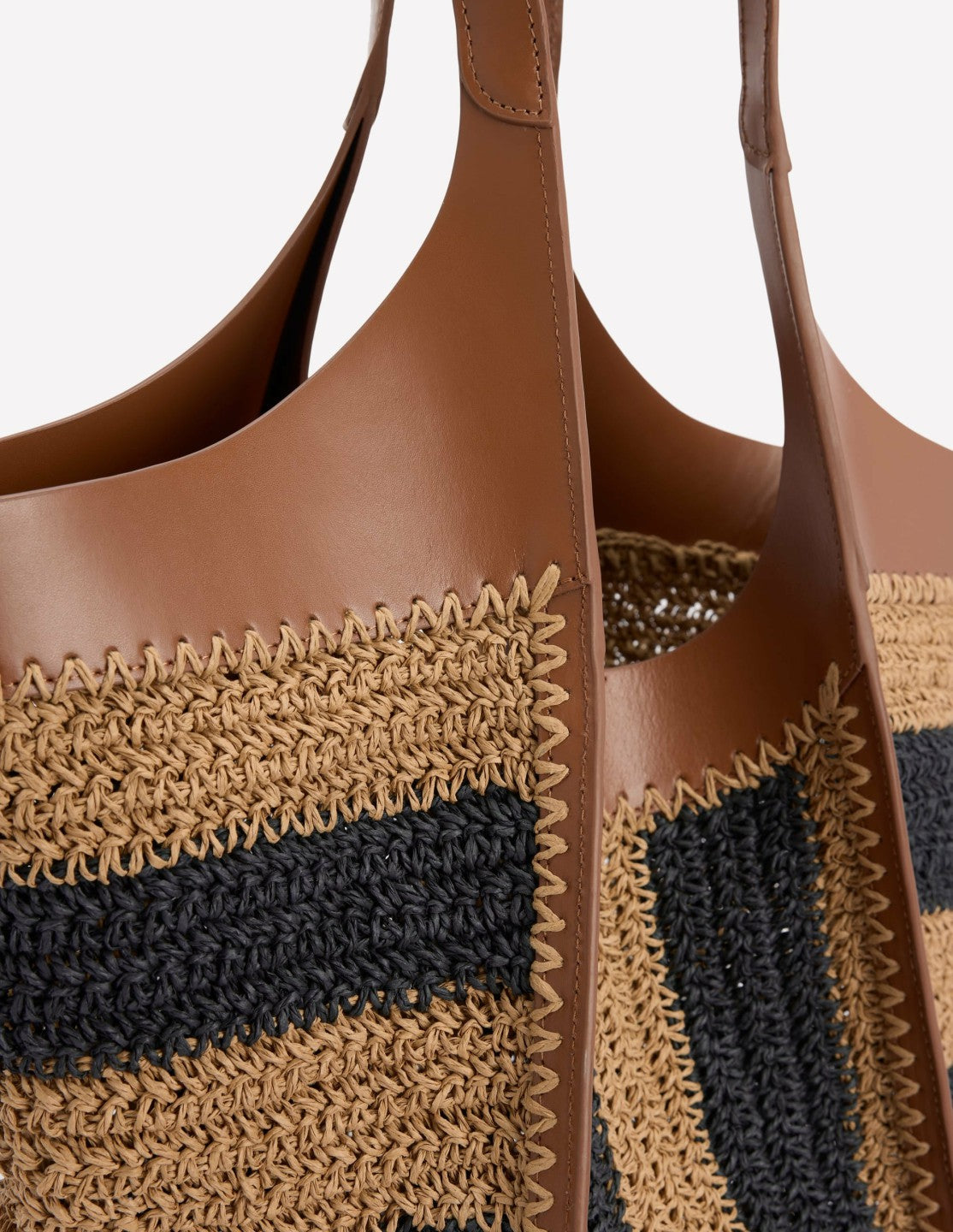 Boden Women Straw Tote-Navy/Natural Stripe