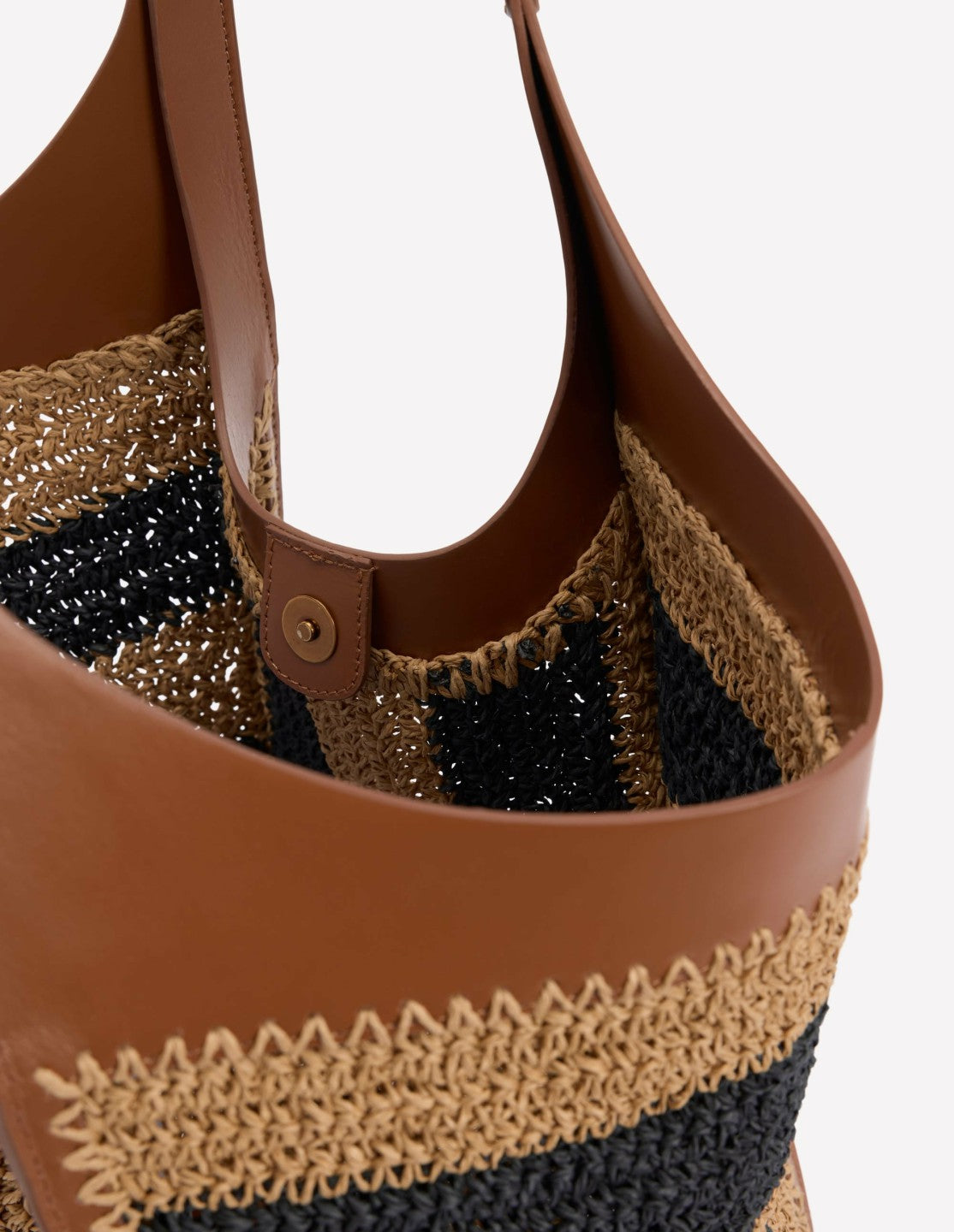 Boden Women Straw Tote-Navy/Natural Stripe