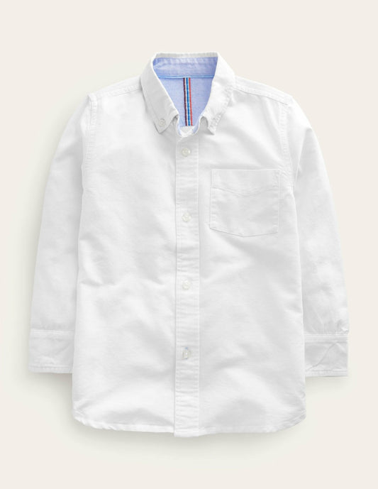 Boden Boys|Baby Oxford Shirt-White