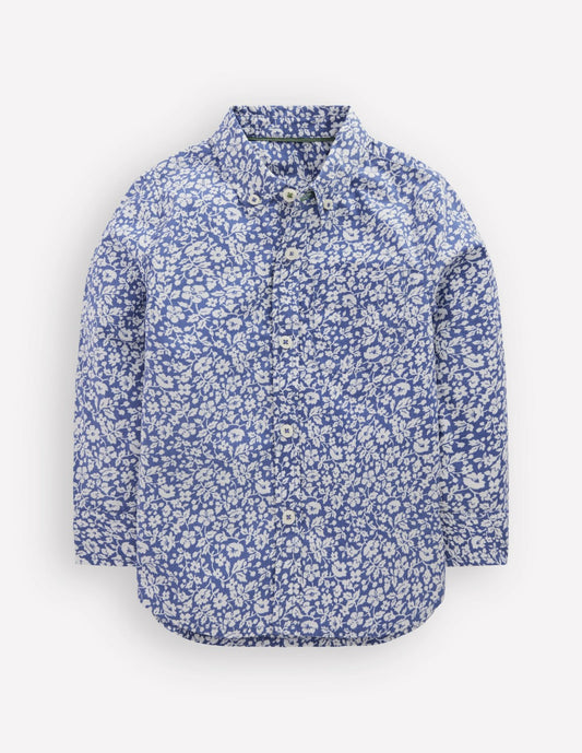 Boden Boys Cotton Shirt-Ditsy Floral