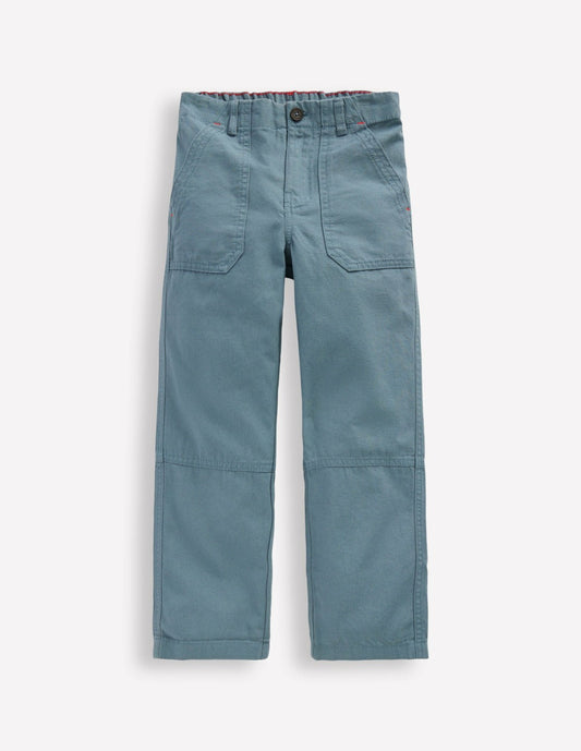 Boden Boys Canvas Carpenter Trousers-Blue Mirage