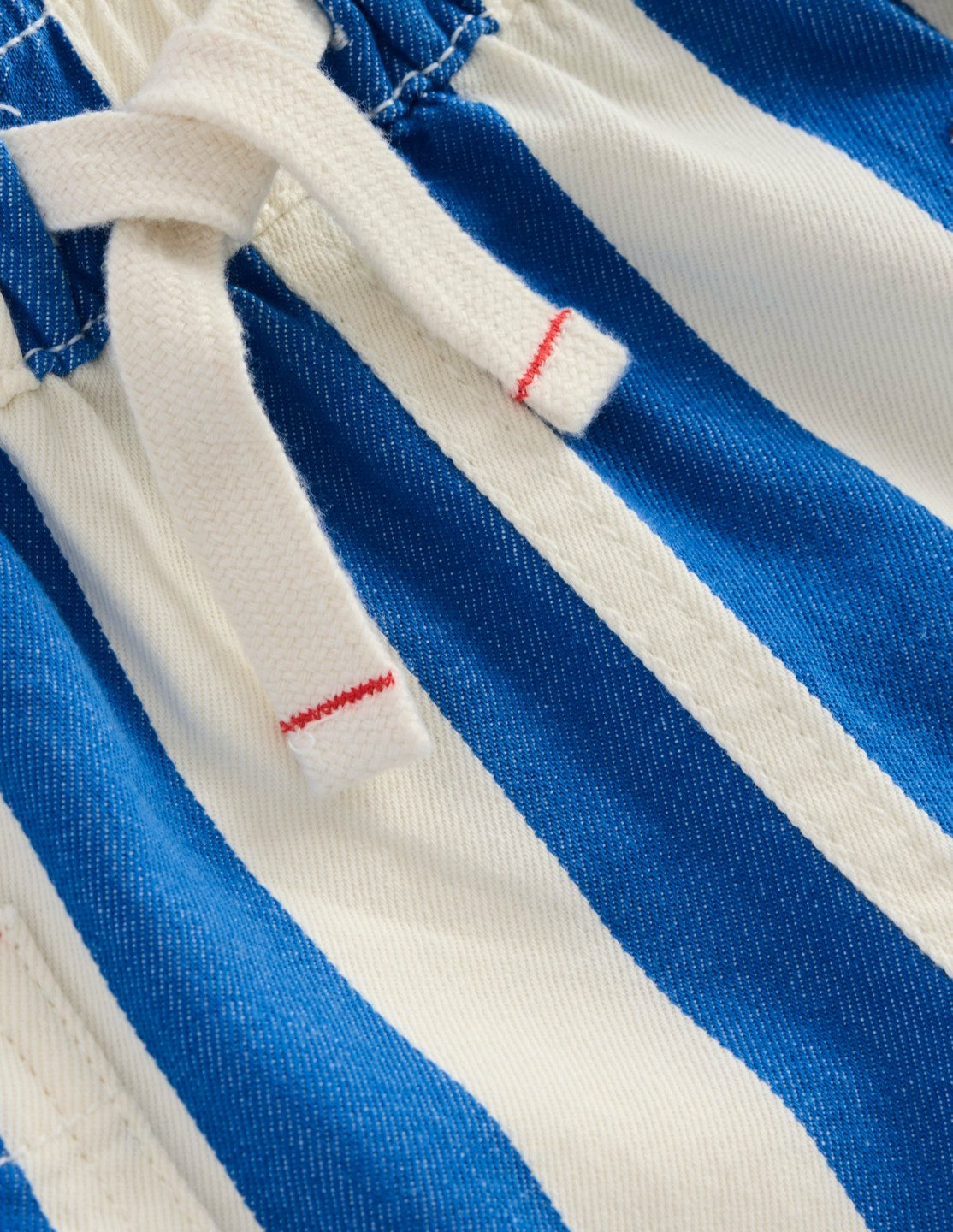 Boden Boys Cotton Pocket Shorts-Blue Stripe