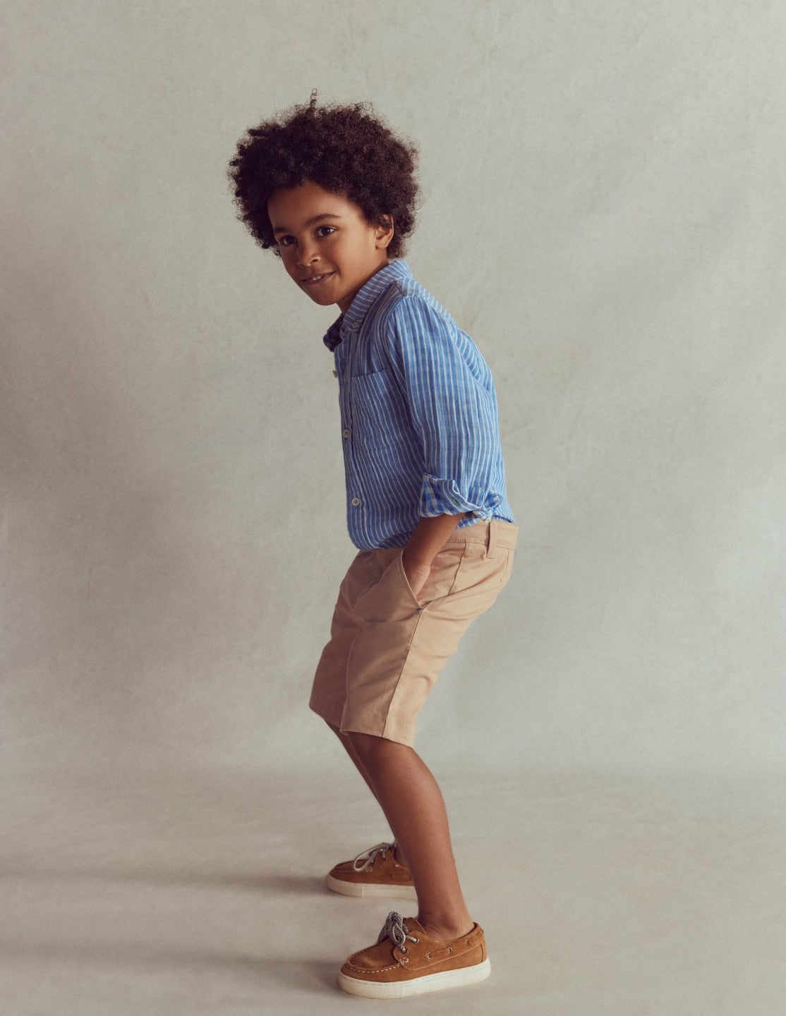 Boden Boys Classic Chino Shorts-Classic Tan