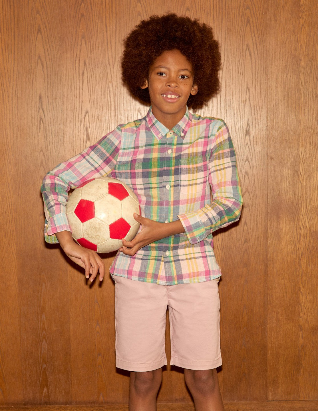 Boden Boys Classic Chino Shorts-Soft Pink