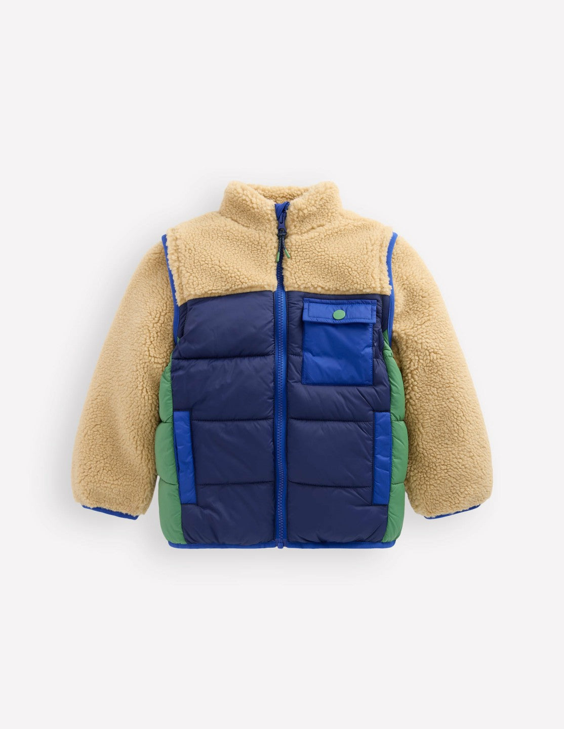 Boden Boys 2-in-1 Borg Jacket-Winter Moss Mix