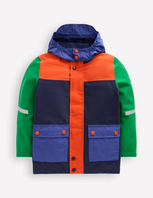 Boden Boys Waterproof Fisherman's Jacket-Colourblock