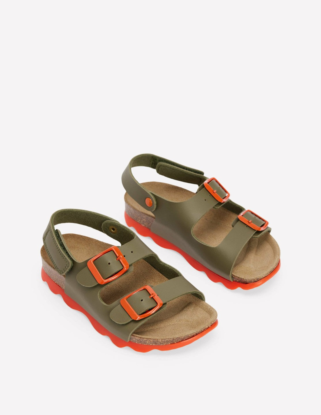 Boden Boys Colourblock Sandals-Green