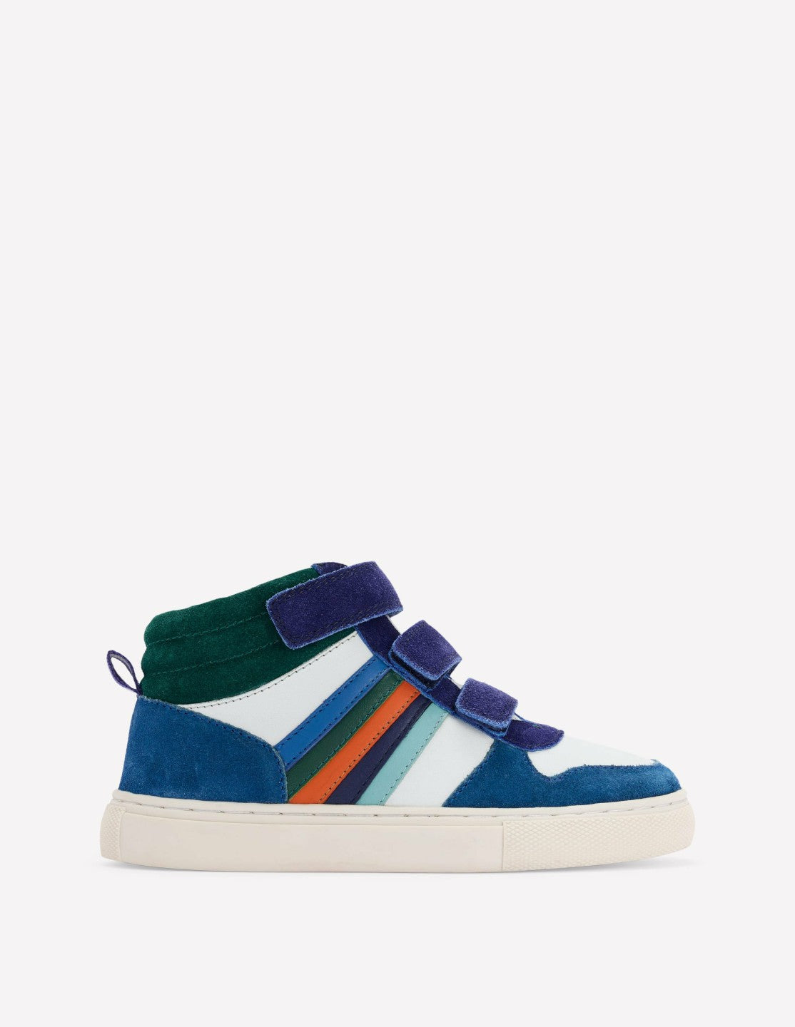 Boden Boys Leather High Tops-Multi Stripe