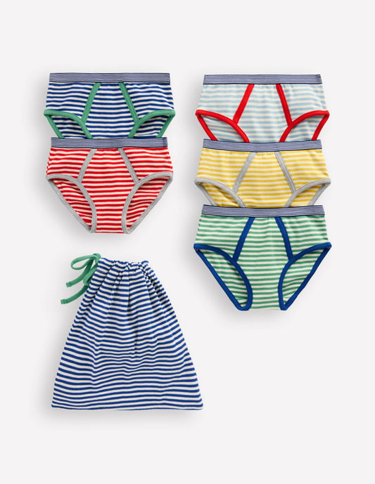Boden Boys|Baby 5-Pack Underwear-Rainbow Stripe
