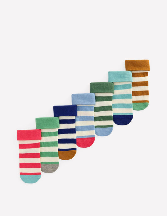 Boden Boys|Baby 7-Pack Baby Socks-Stripes