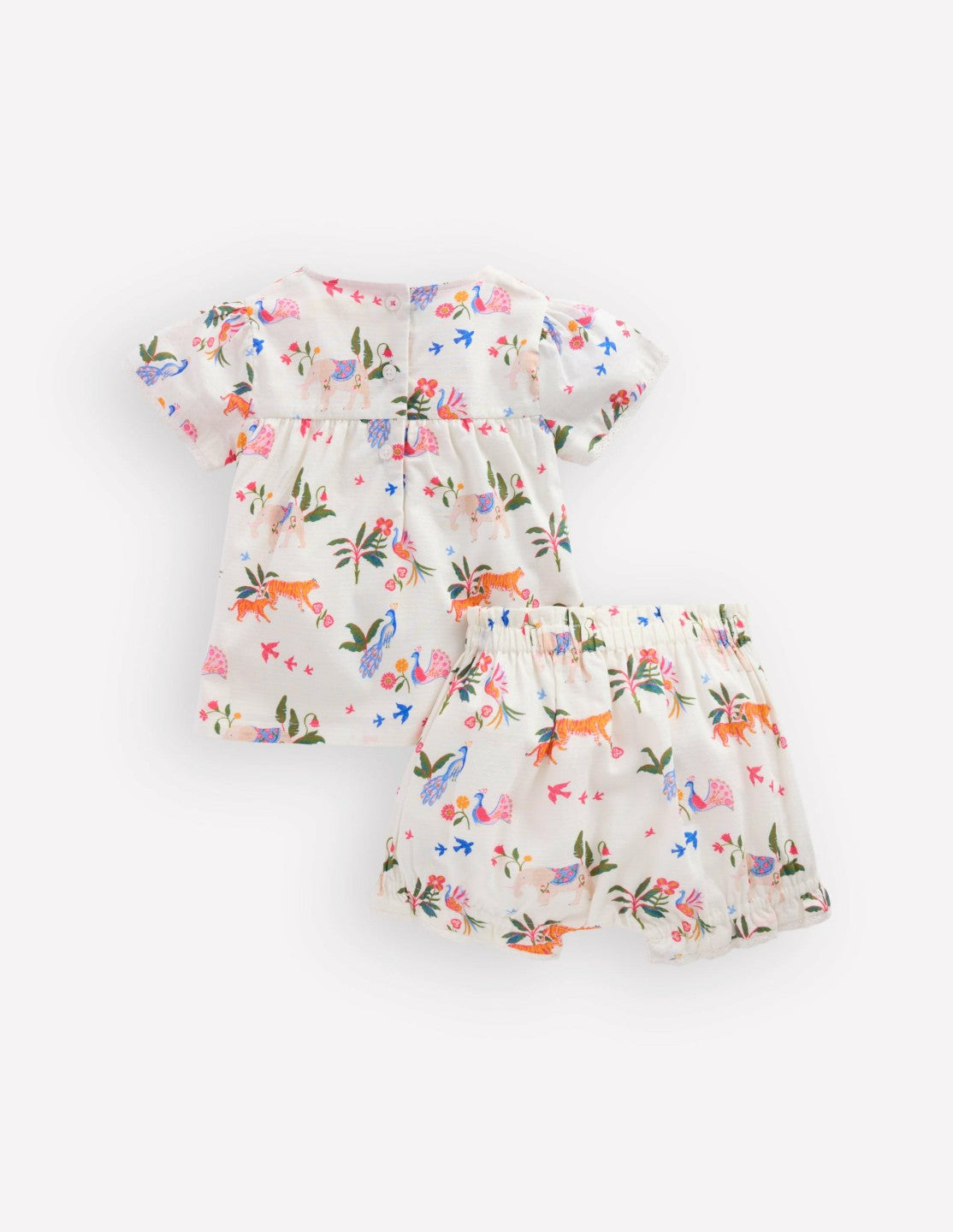 Boden Baby Woven Bloomers Play Set-Ivory Small Tropical Animals