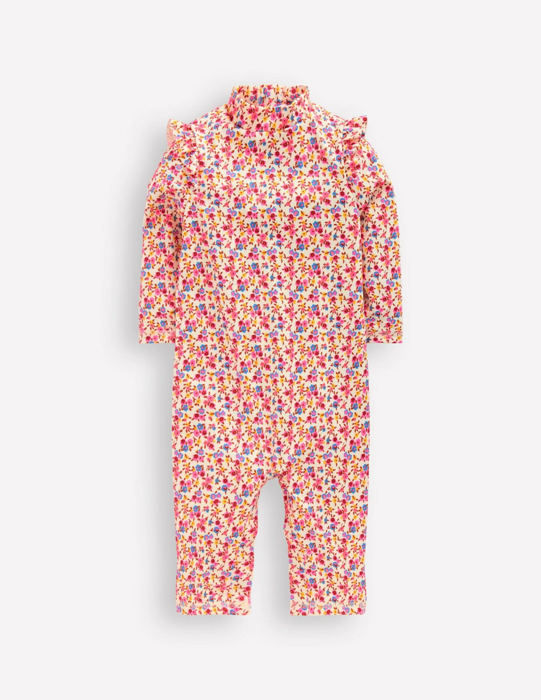 Boden Baby Girls Sun Safe Surfsuit-Pink Ditsy Floral