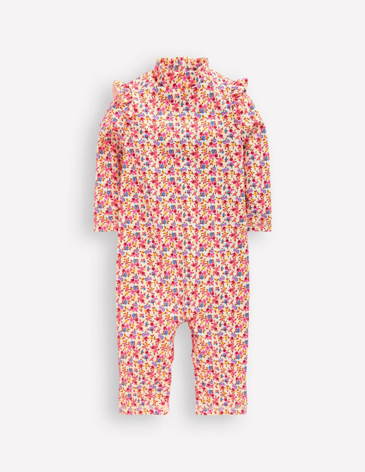 Boden Baby Girls Sun Safe Surfsuit-Pink Ditsy Floral