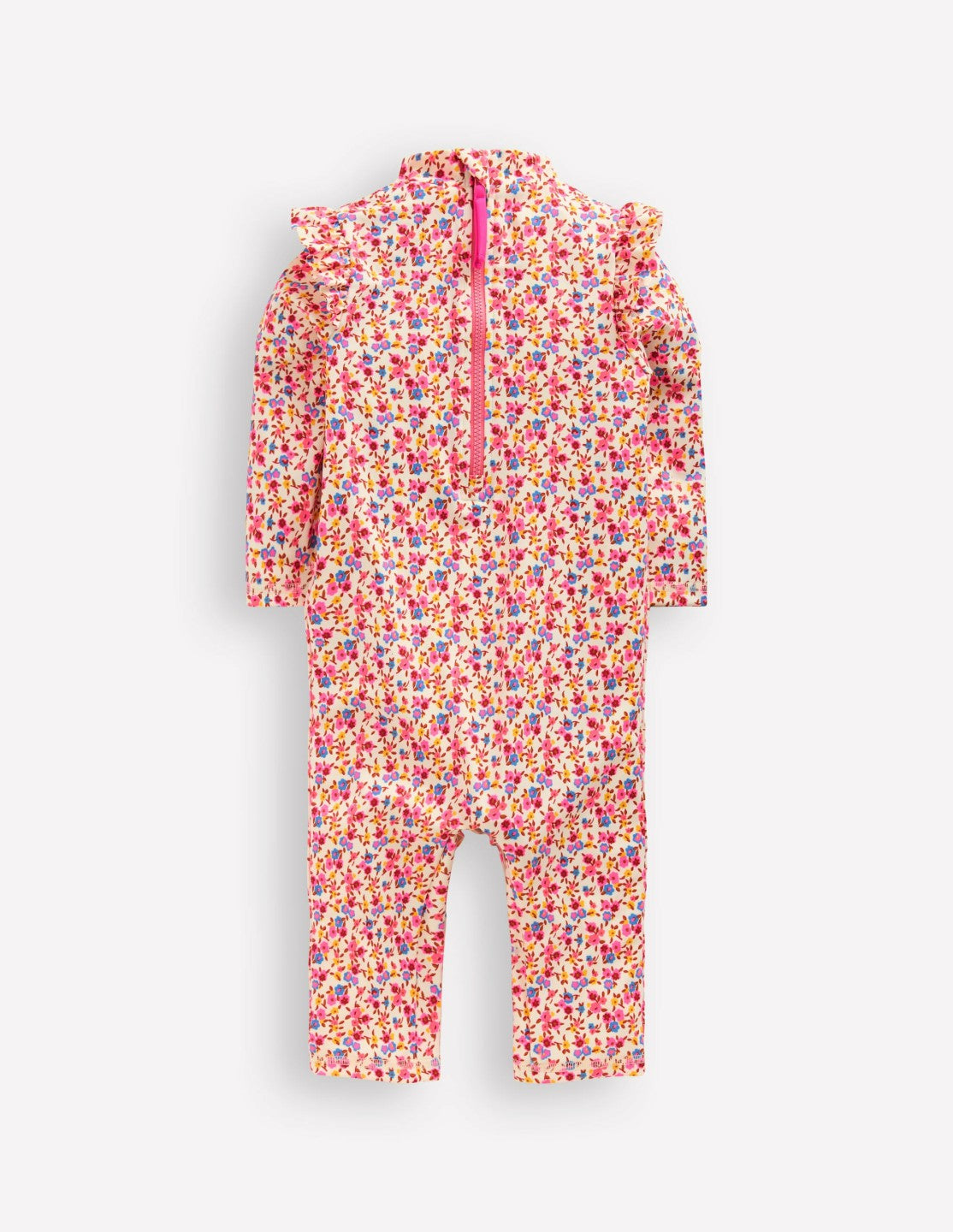 Boden Baby Girls Sun Safe Surfsuit-Pink Ditsy Floral
