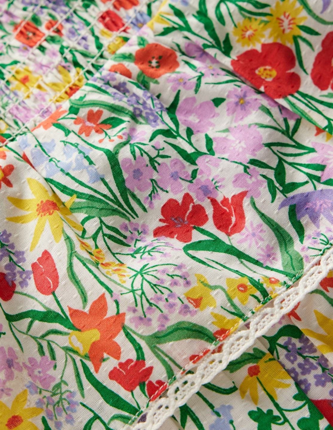 Boden Baby Tiered Woven Dress-Multi Spring Floral