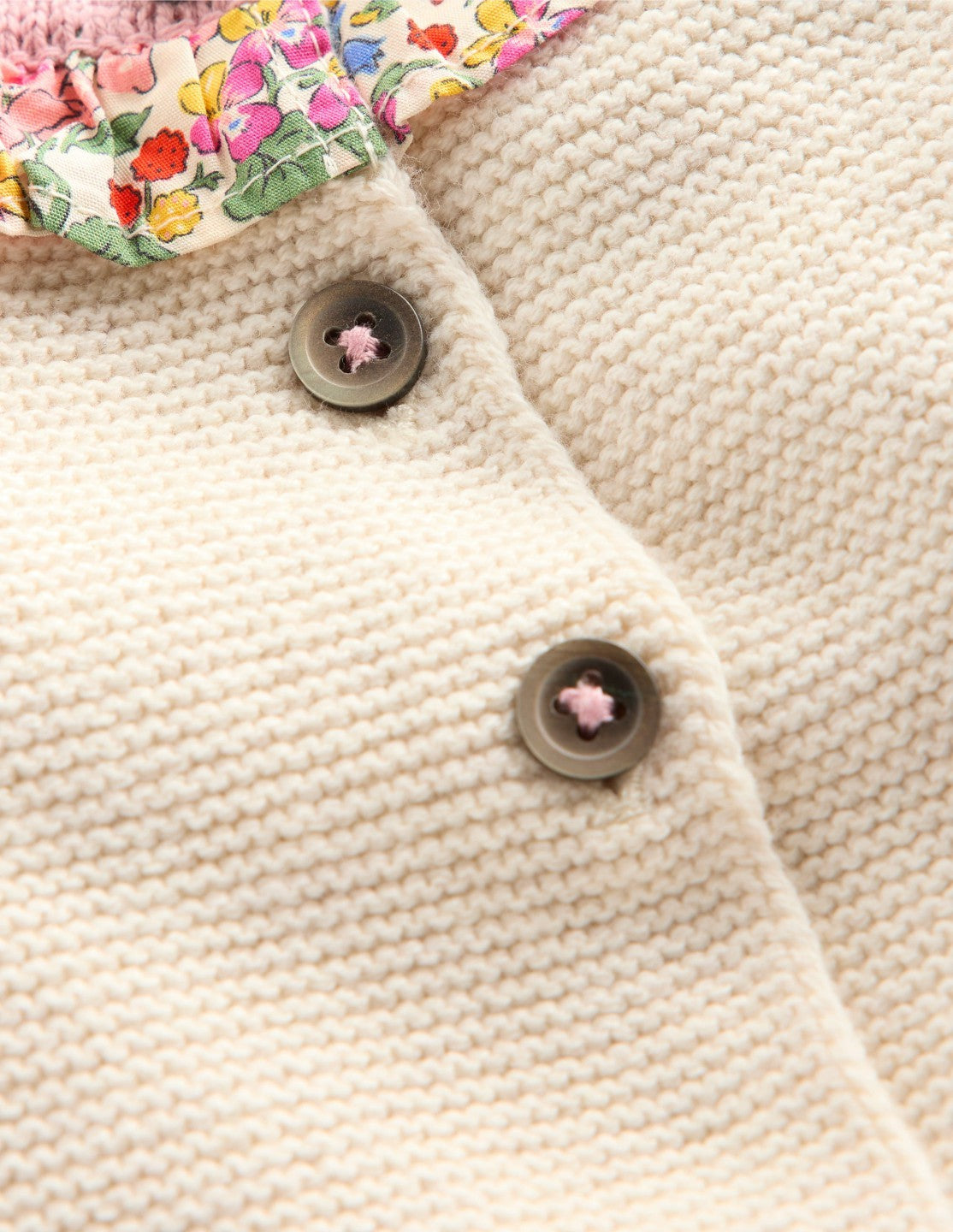 Boden Baby Pretty Knitted Play Set-Ecru Marl Hearts