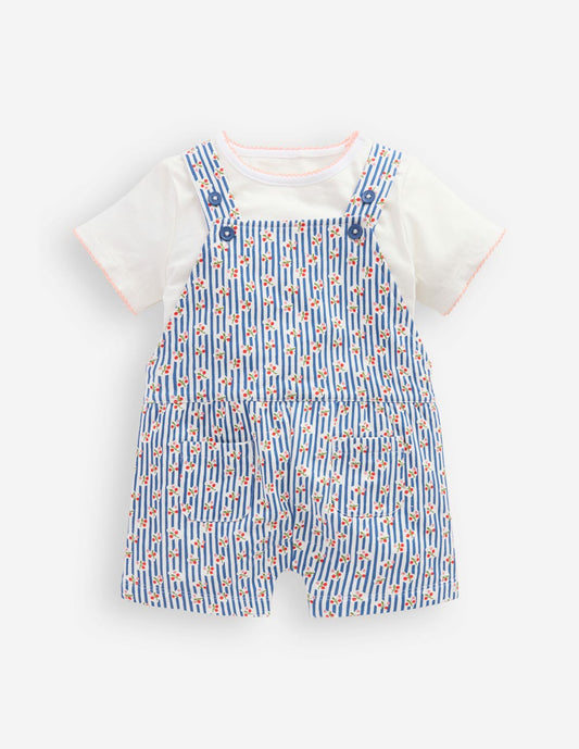 Boden Baby Short Jersey Dungaree Set-Bluejay Cherry Stripe