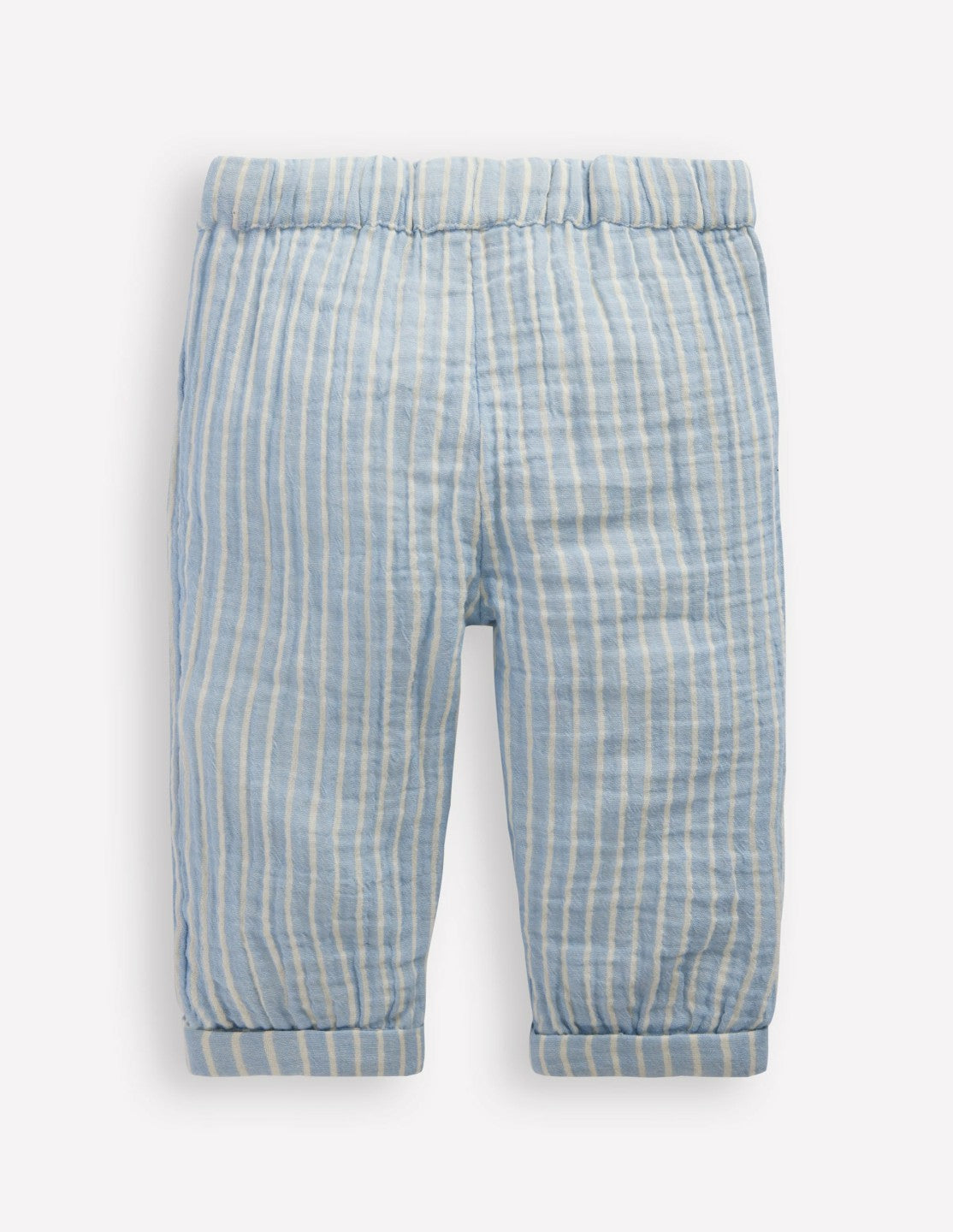 Boden Baby Double Cloth Pants-Light Blue Stripe