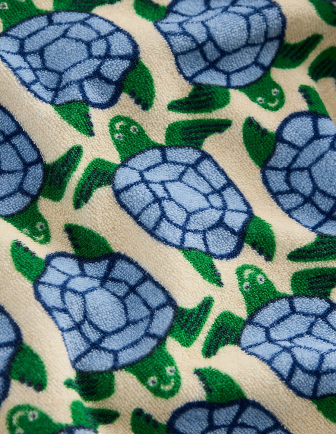 Boden Baby Printed Towelling Play Set-Blue Geo Turtles