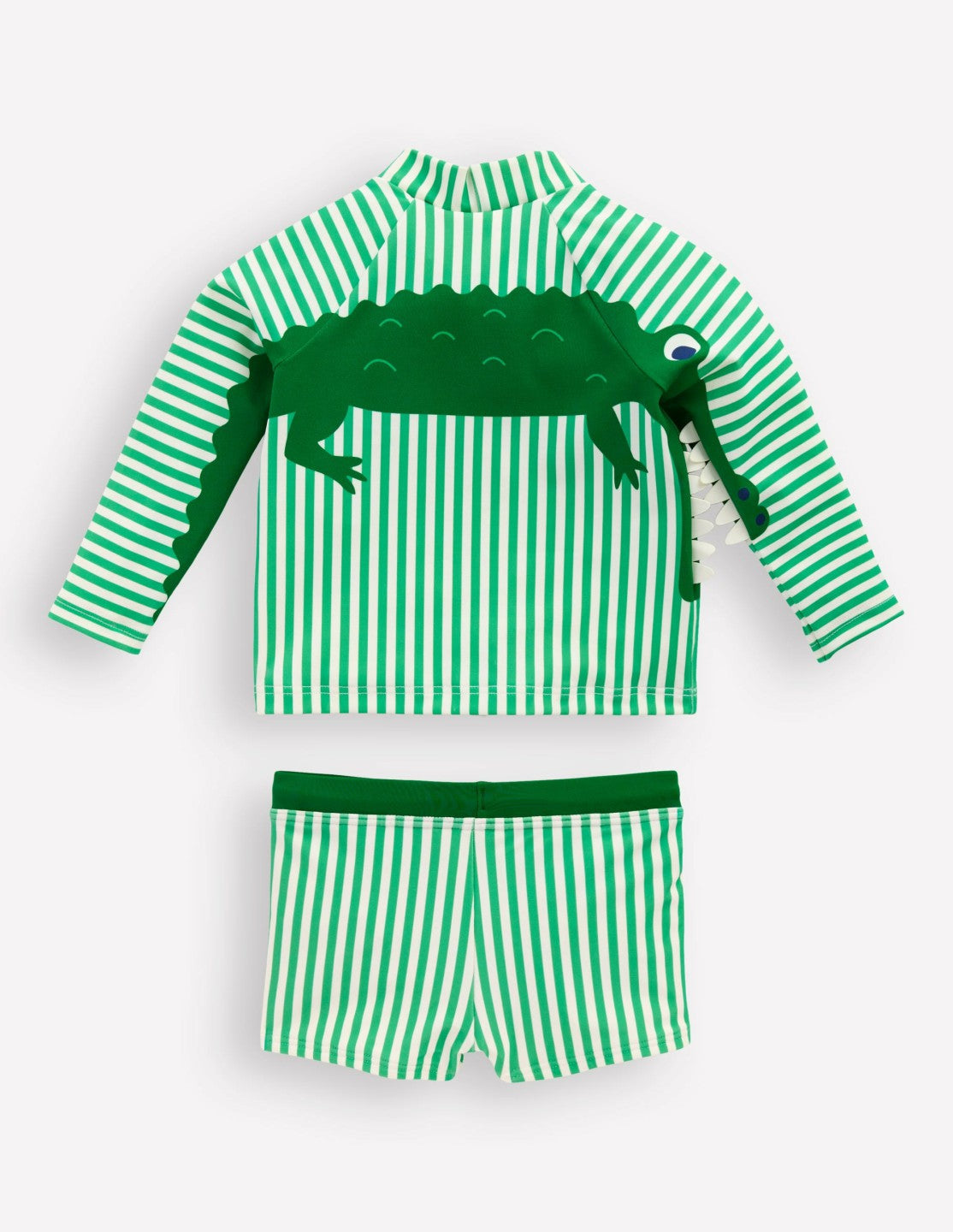 Boden Baby Rash Vest Set-Green Croc