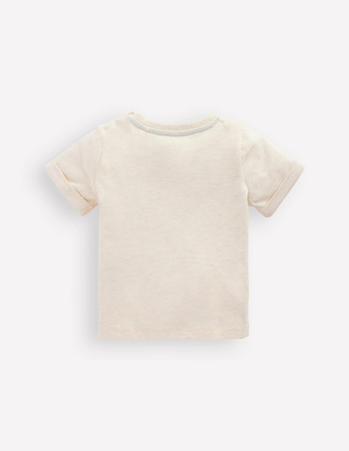 Boden Baby Short Sleeve Logo T-shirt-Ecru Crab