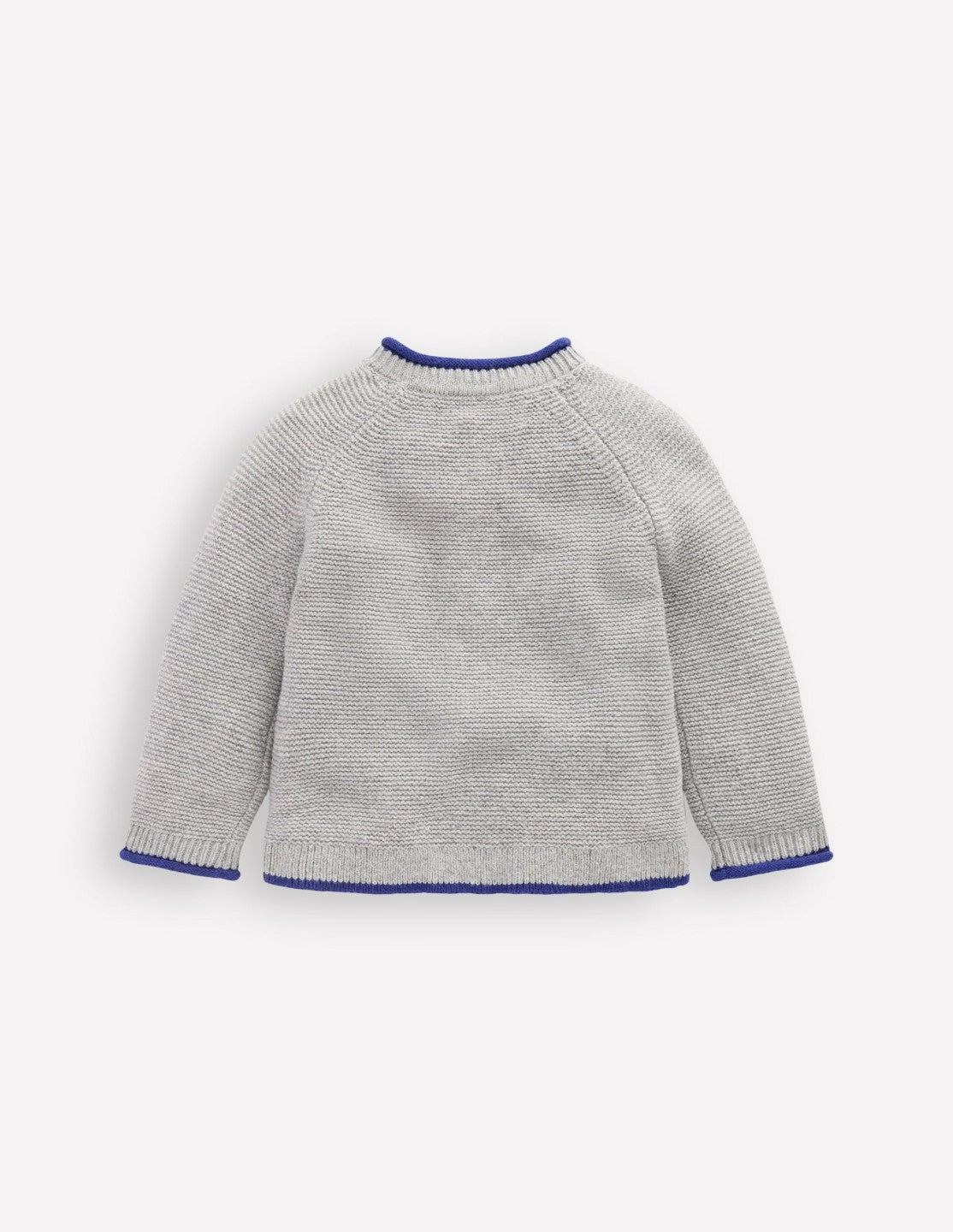 Boden Baby Novelty Logo Cardigan-Grey Marl Cars