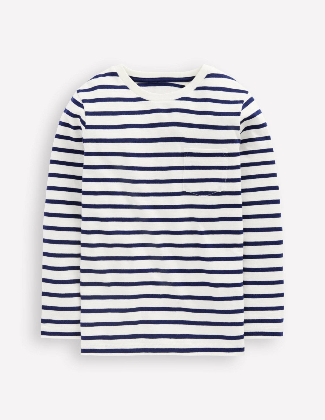 Boden Baby|Boys Everyday Long Sleeve T-Shirt-Soft Ivory/ College Navy